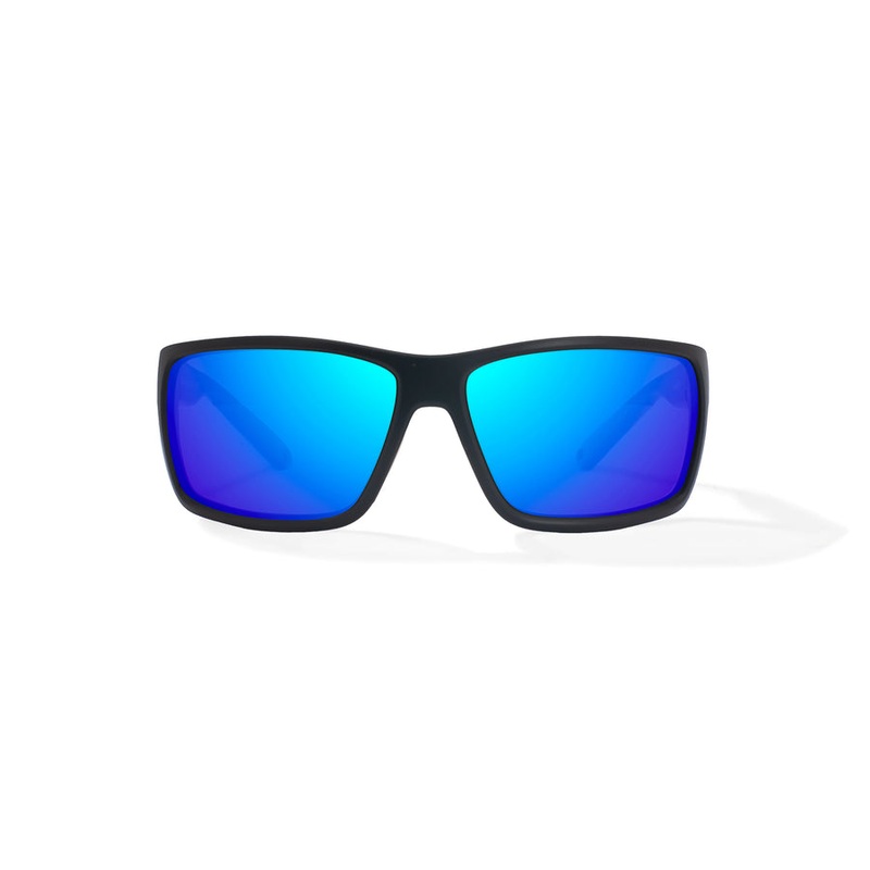 Bajio Bales Beach Sunglasses-Black Matte/Blue Mirror Glass