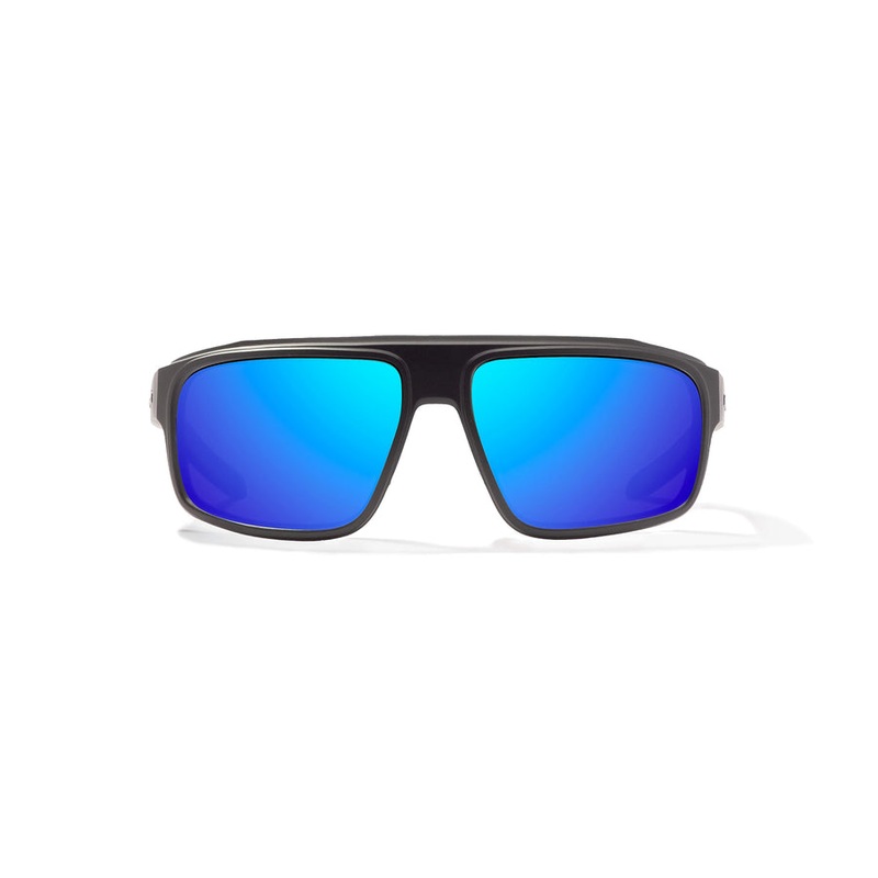 Bajio Greenland Sunglasses-Black Matte/Blue Mirror Glass