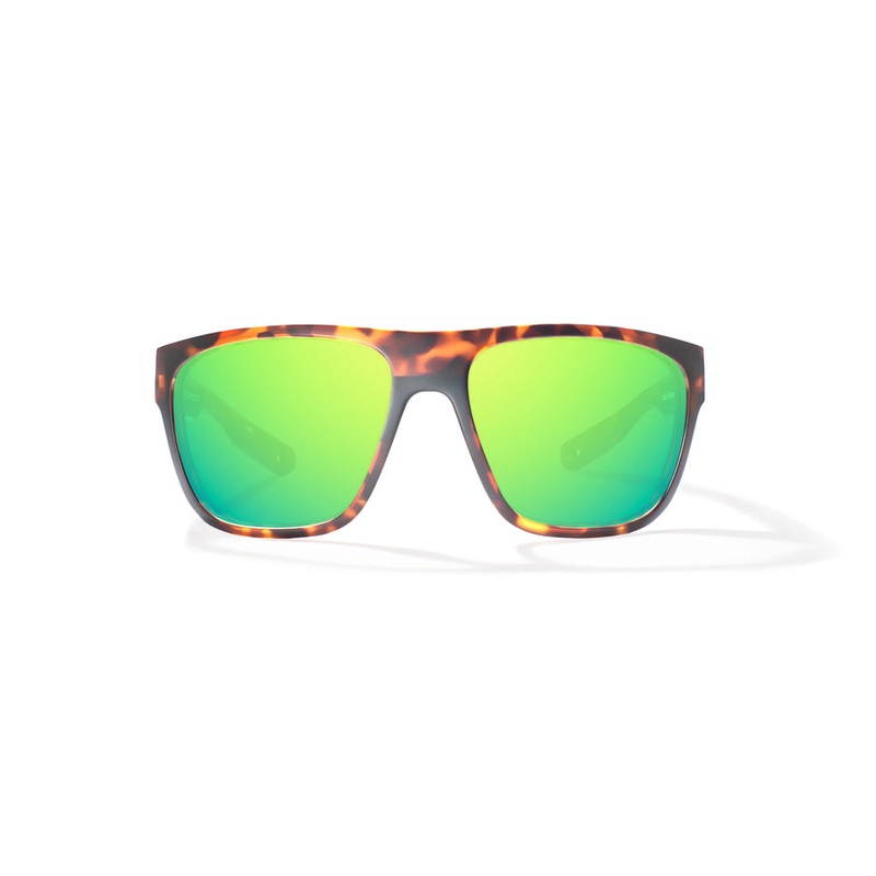 Bajio Las Rocas Sunglasses-Brown Torte Matte/Green Mir Glass