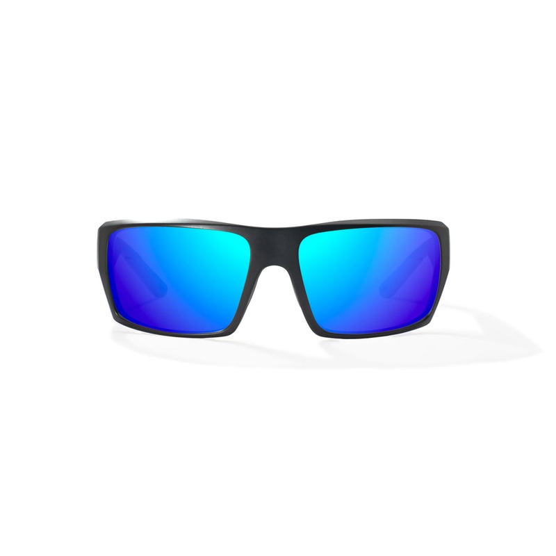 Bajio Nato Sunglasses-Black Matte/Blue Mirror Glass