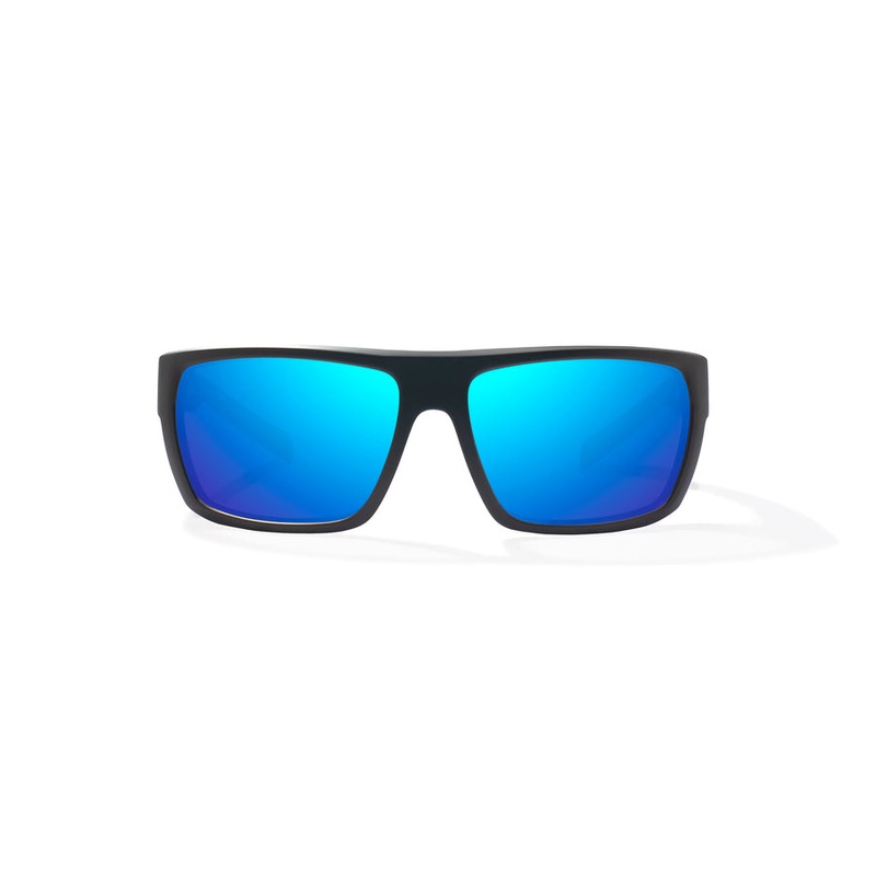 Bajio Palometa Sunglasses-Black Matte/Blue Mirror Glass