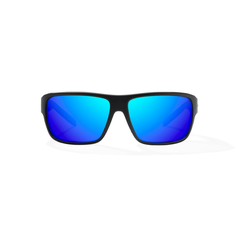 Bajio Rigolets Sunglasses-Black Matte/Blue Mirror Glass