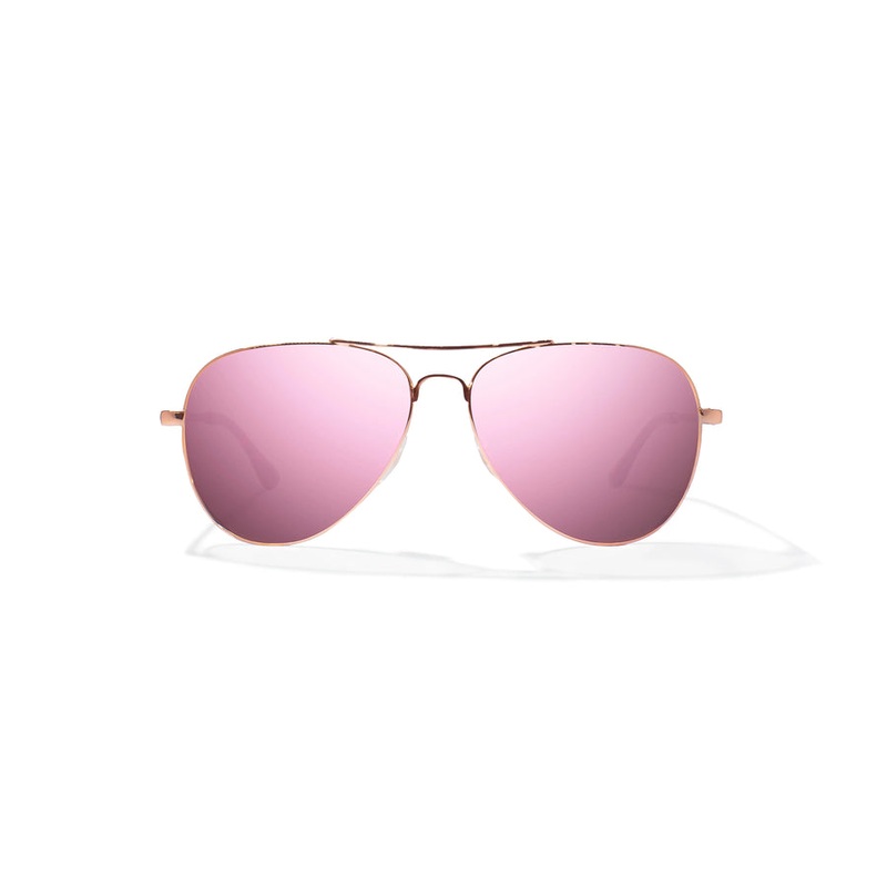 Bajio Soldado Sunglasses-Rose Gold Satin/Rose Mirror Poly