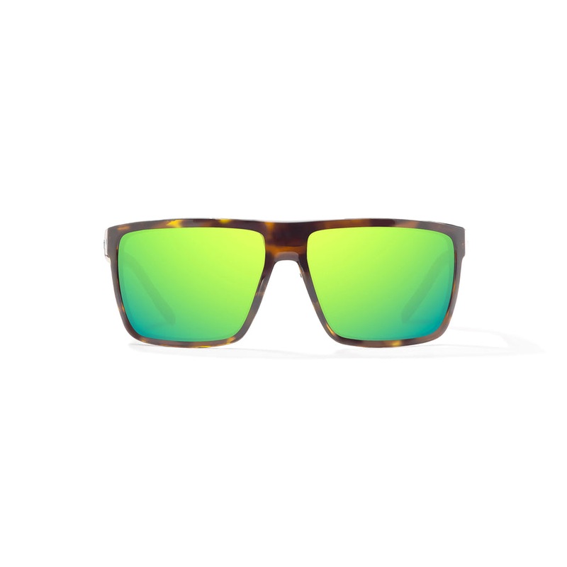Bajio Toads Sunglasses-Brown Tort Gloss/Green Mirror Glass