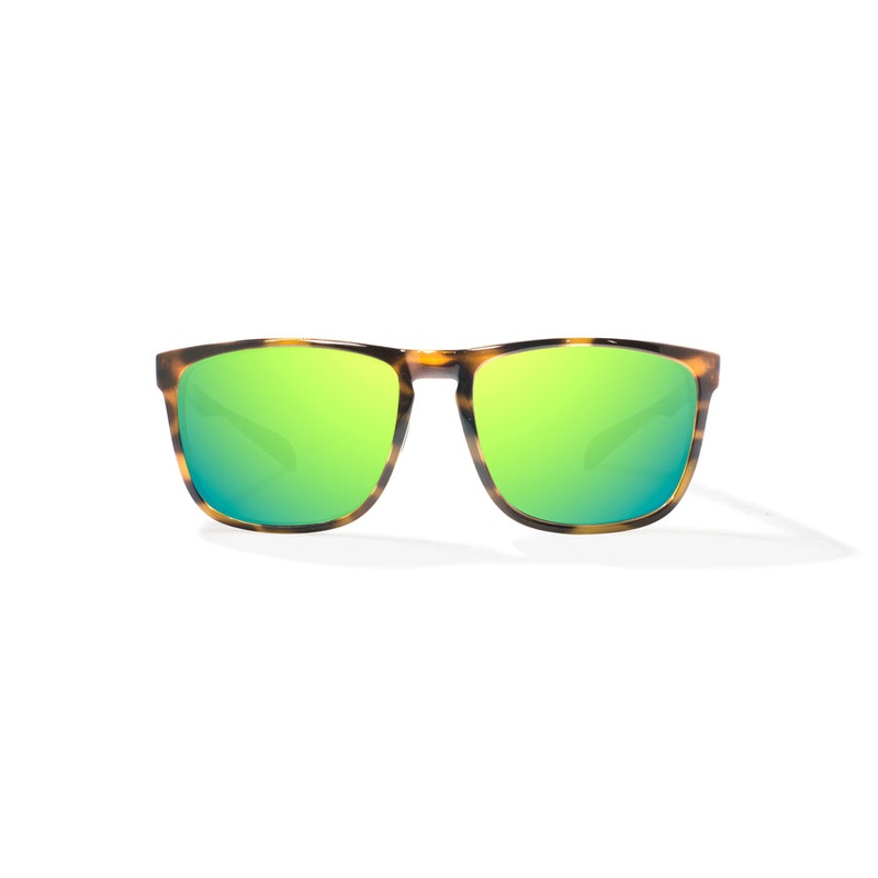 Bajio Calda Sunglasses-Brown Tort Gloss/Green Mirror Glass