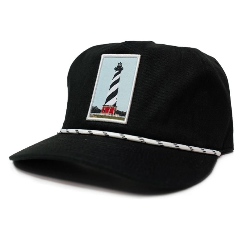 REAL Vintage Lighthouse Patch Hat-Black