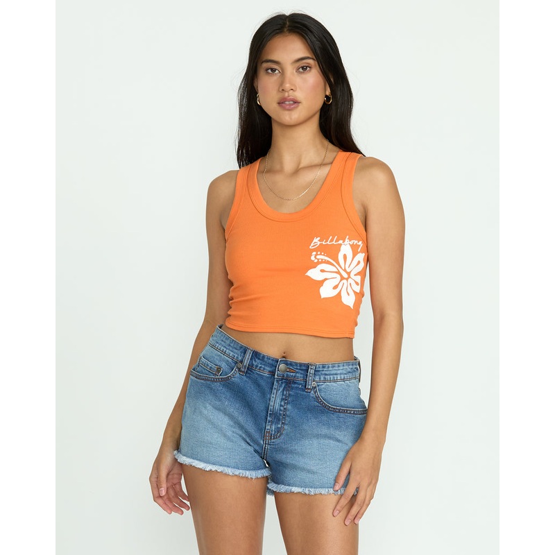 Billabong Tropics Invite Tank-Orange Squeeze