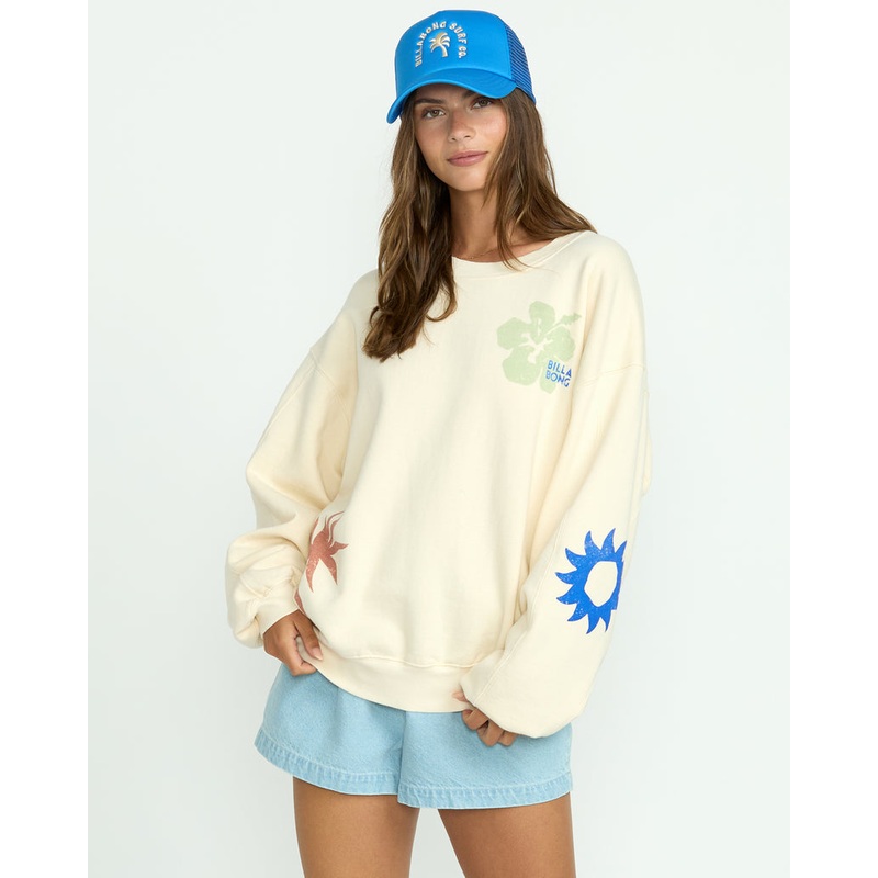 Billabong Water Signs Kendal Crew Sweatshirt-Whitecap