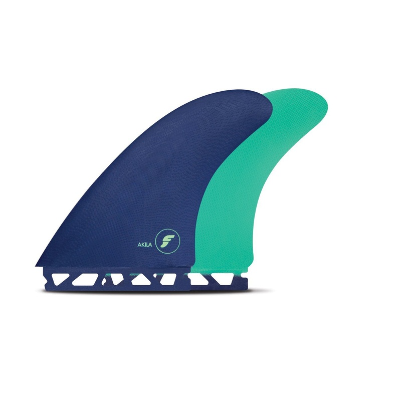 Futures Akila Aipa Fiberglass Twin Fin Set-Purple/Mint