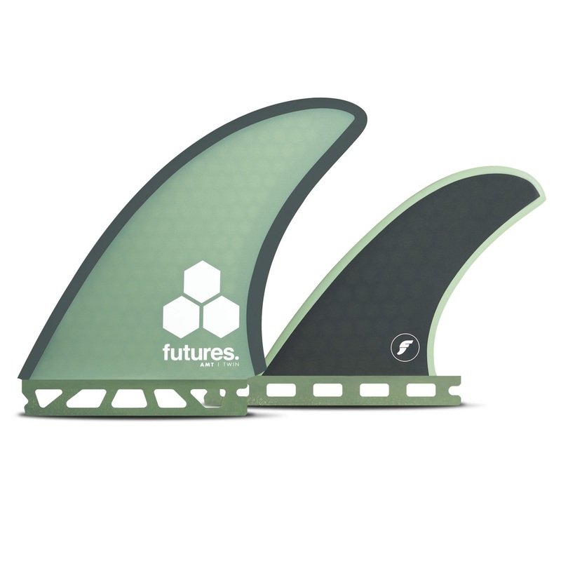 Futures Al Merrick Honeycomb Twin Fin Set-Green/Gray