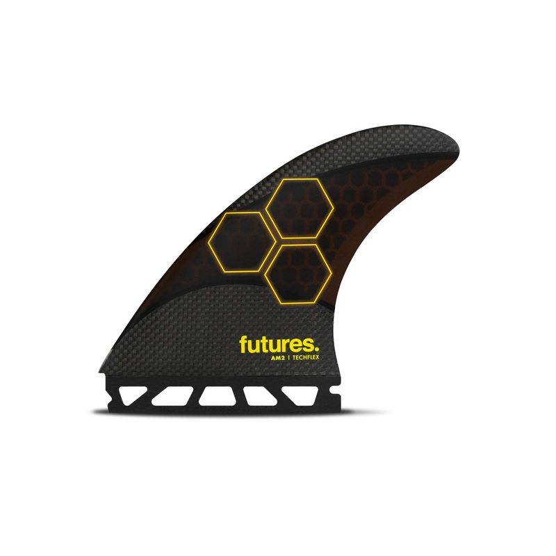 Futures AM2 Techflex Tri Fin Set-Black/Orange-Large