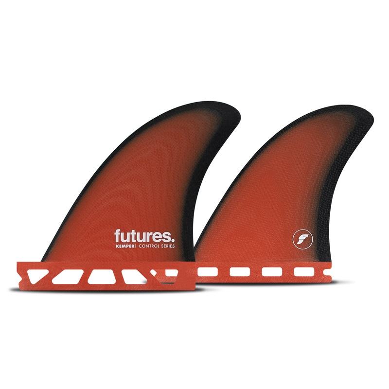 Futures Billy Kemper Control Series Quad Fin Set-Red/Black