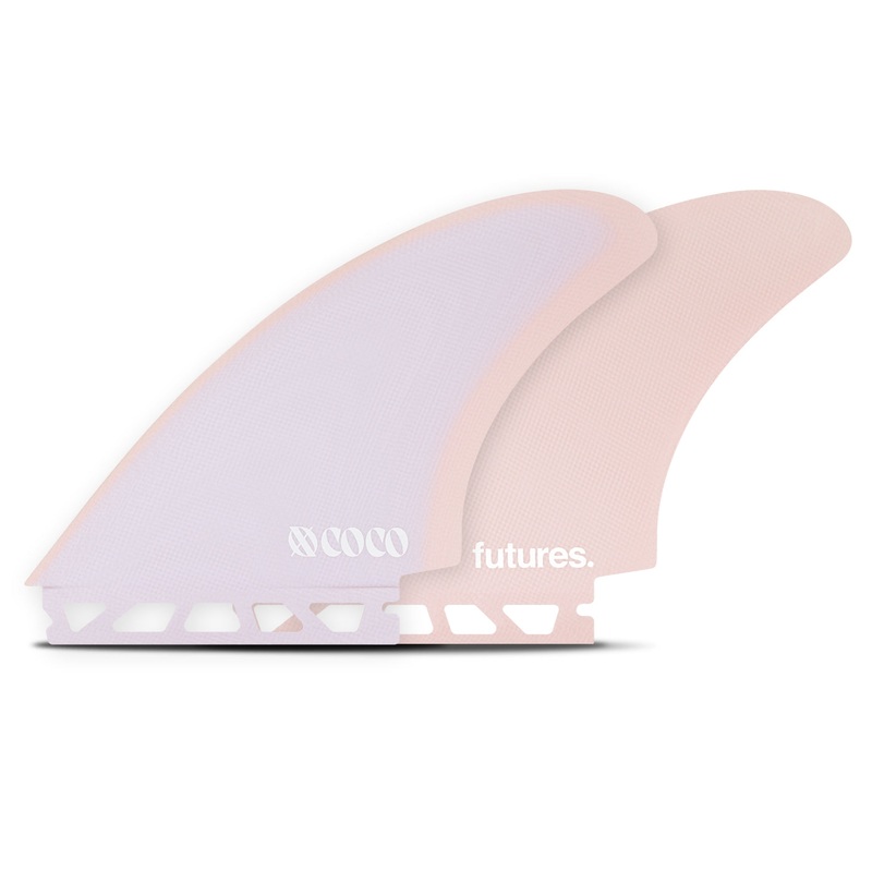Futures Coco Ho Keel  Twin Fin Set-Purple-Small