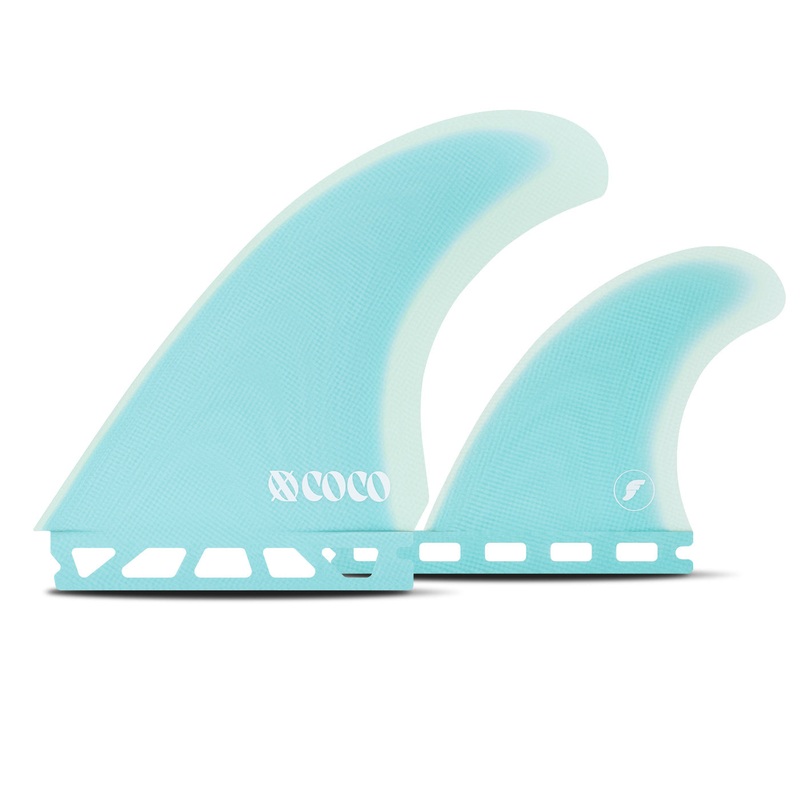 Futures Coco Ho Twin + 1 Fin Set-Blue-Small