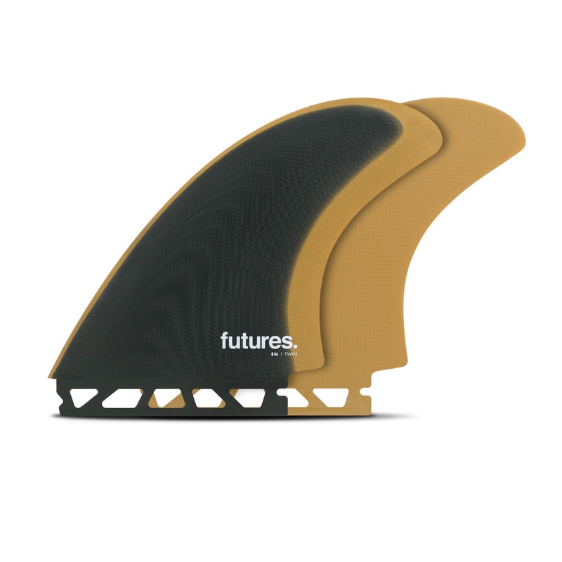 Futures EN Fiberglass Twin Fin Set-Slate/Ochre