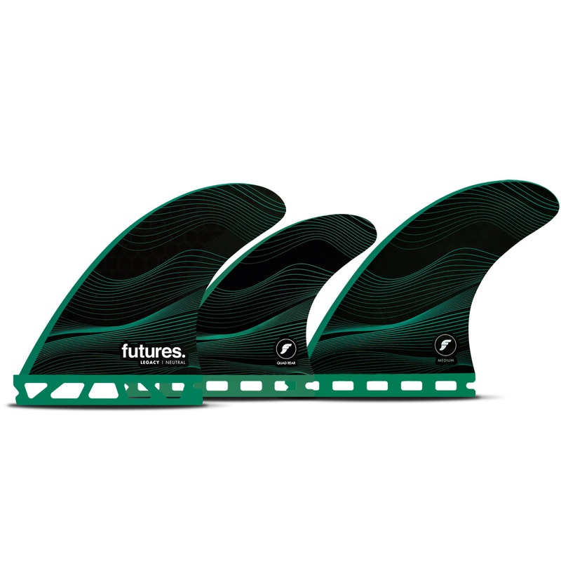 Futures F6 Legacy Tri/Quad Fin Set-Green-Medium