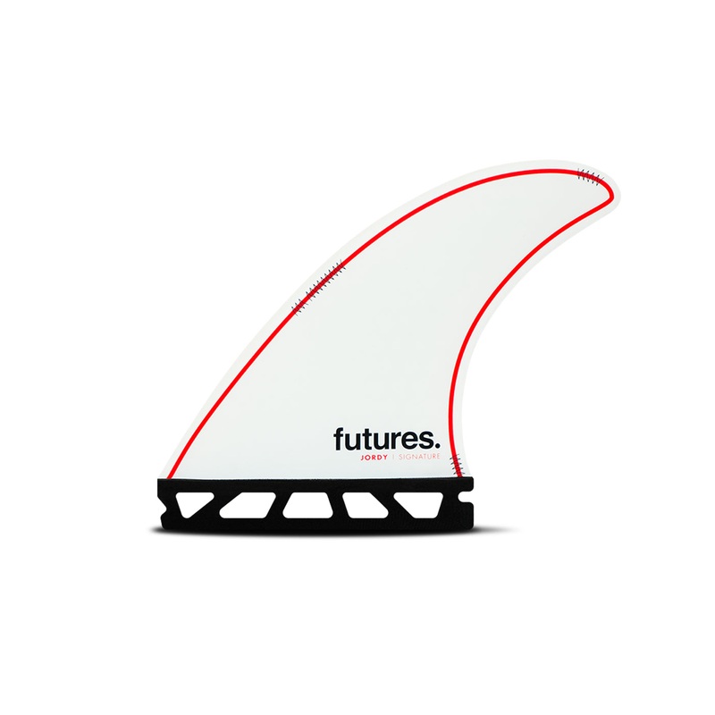 Futures Jordy Honeycomb Tri Fin Set-White/Red-Medium