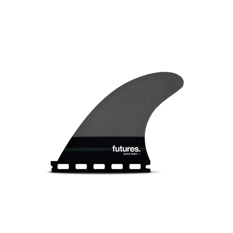 Futures Neutral Honeycomb Quad Rear Fin Set-Grey-Large