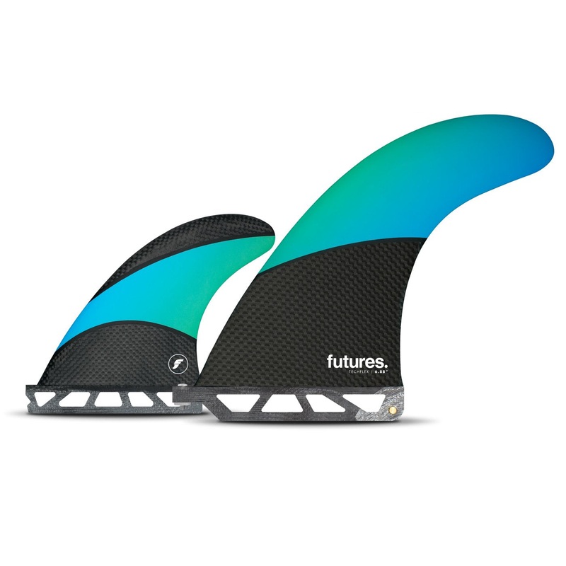 Futures Techflex 2+1 Fin Set-Blue/Green