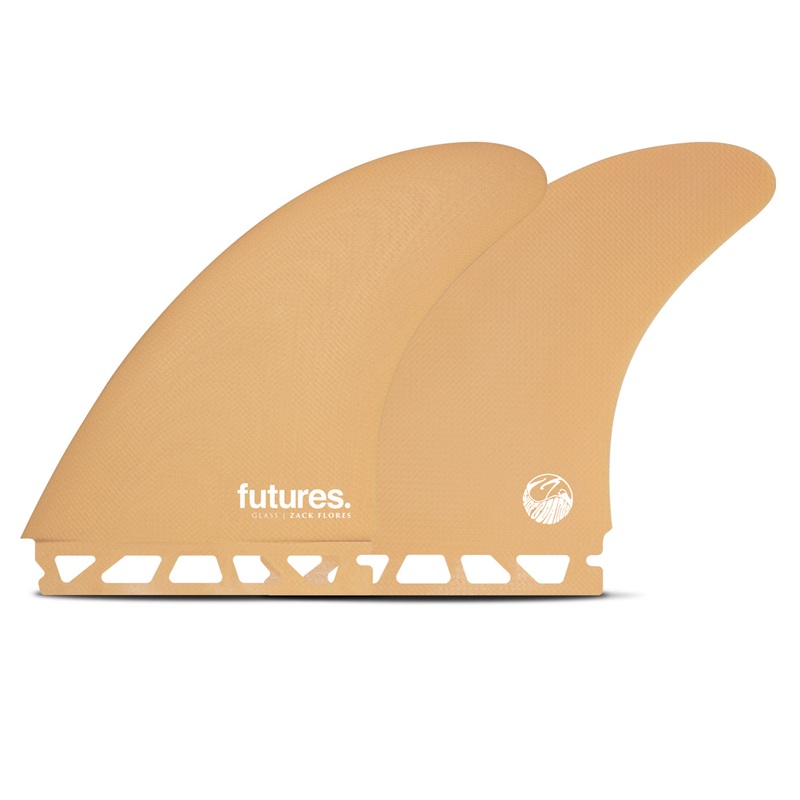 Futures Zack Flores Fiberglass Twin Fin Set-Orange