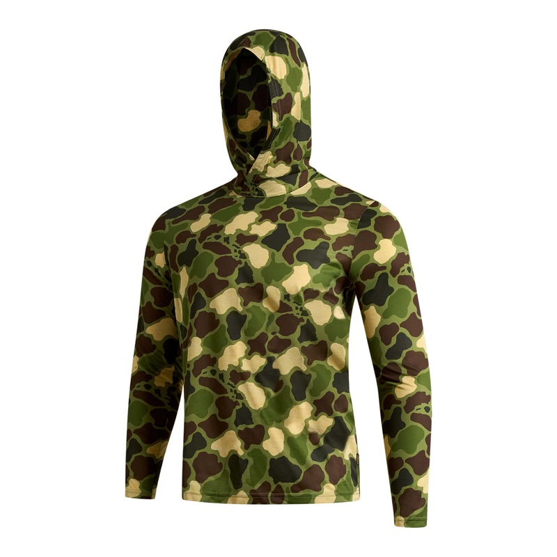Florence Marine X Airtex Hooded L/S Shirt-Heather Tropic Green Camo