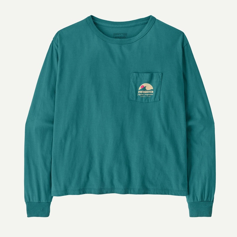 Patagonia Applied Imagination Pocket L/S Tee-Wetland Blue