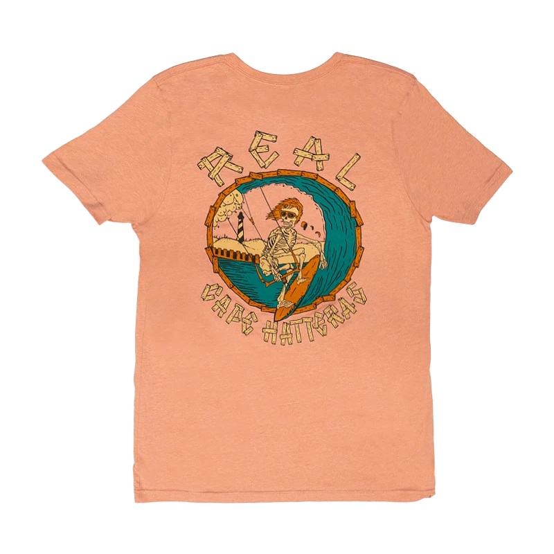 REAL Barreled To The Bone Tee-Heather Sunset