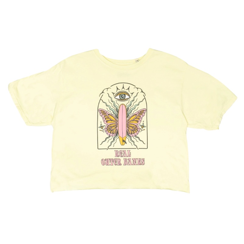 REAL Ethereal Vessel Crop Tee-Banana