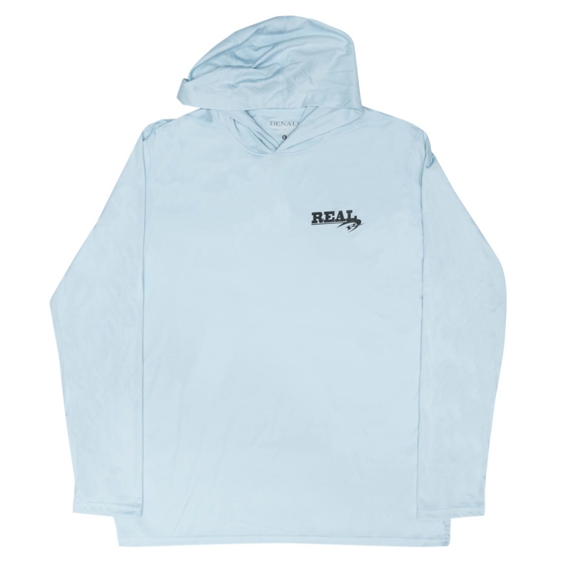 REAL L/S Hooded Sun Shirt-Bliss Blue