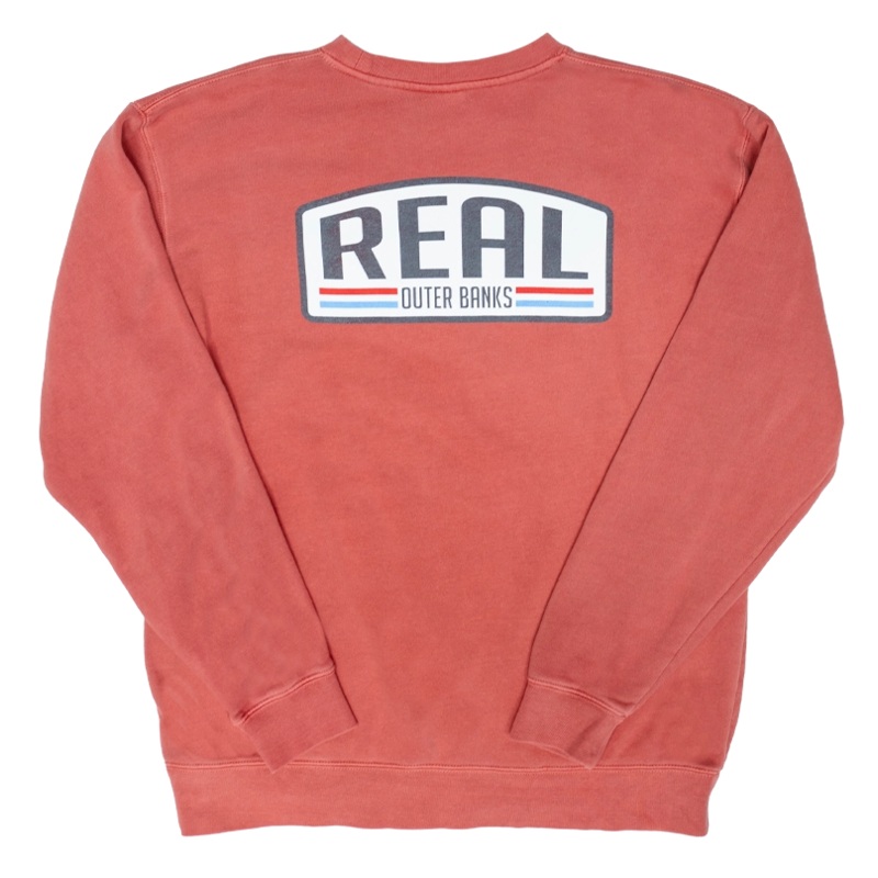 REAL Old Town Crest Crew Sweatshirt-Retro Red