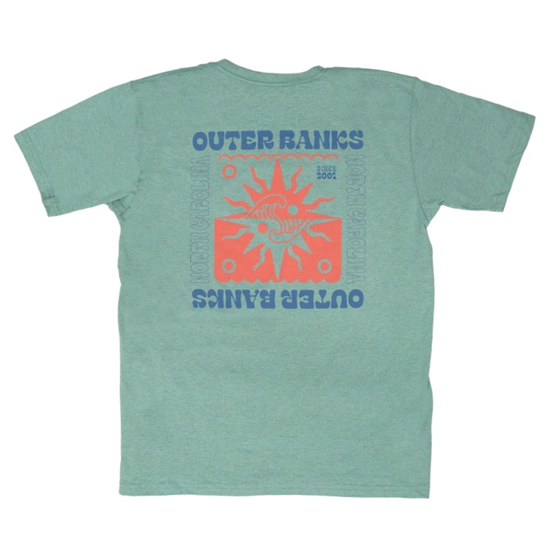 REAL Opposite Beach Tee-Eucalyptus Green