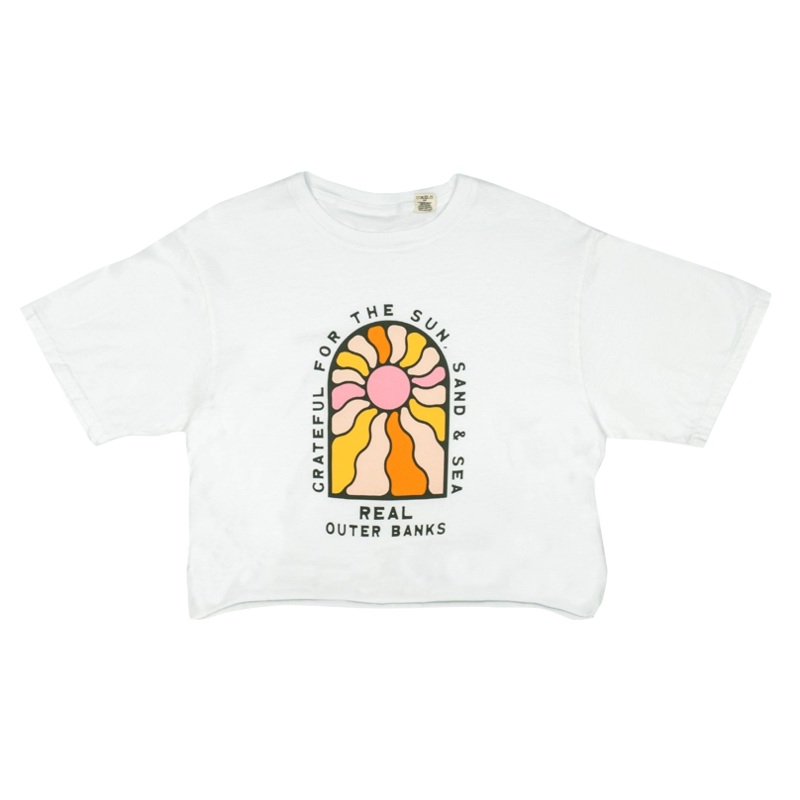 REAL Under Sun Cropped Tee-White