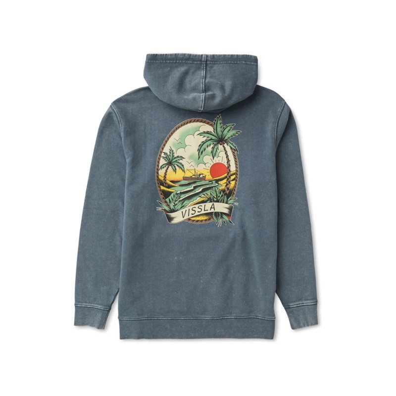 Vissla Washout Eco PO Hoodie Sweatshirt-Naval