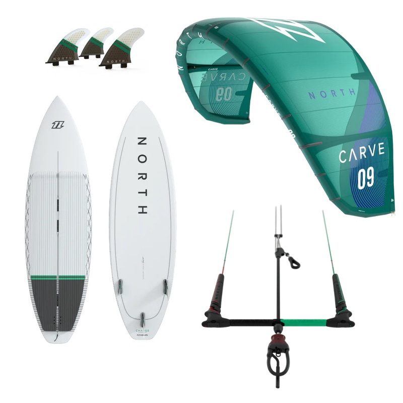 North Carve 10m Kitesurf Package w/Charge 5’5″