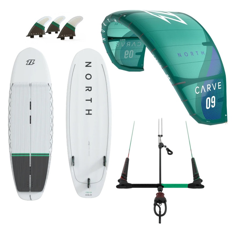 North Carve 10m Kitesurf Package w/Cross 5’0″