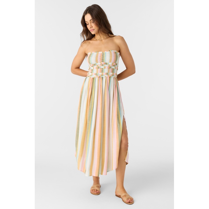 O’Neill Devyn Low Tide Stripe Dress-Multi