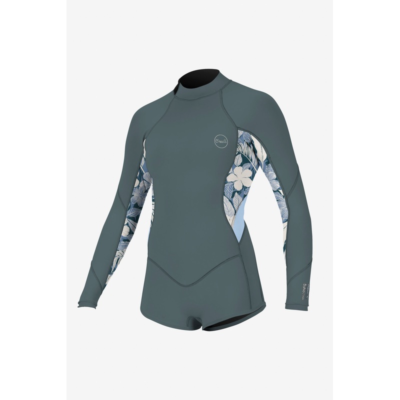 O’Neill Girl’s Bahia 2/1 BZ L/S Springsuit-Shade/Palmtrop/Fdenim