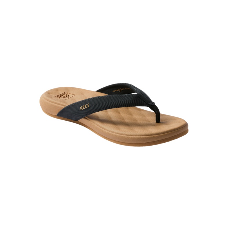 REEF Cushion Melody Sandal-Black/Tan