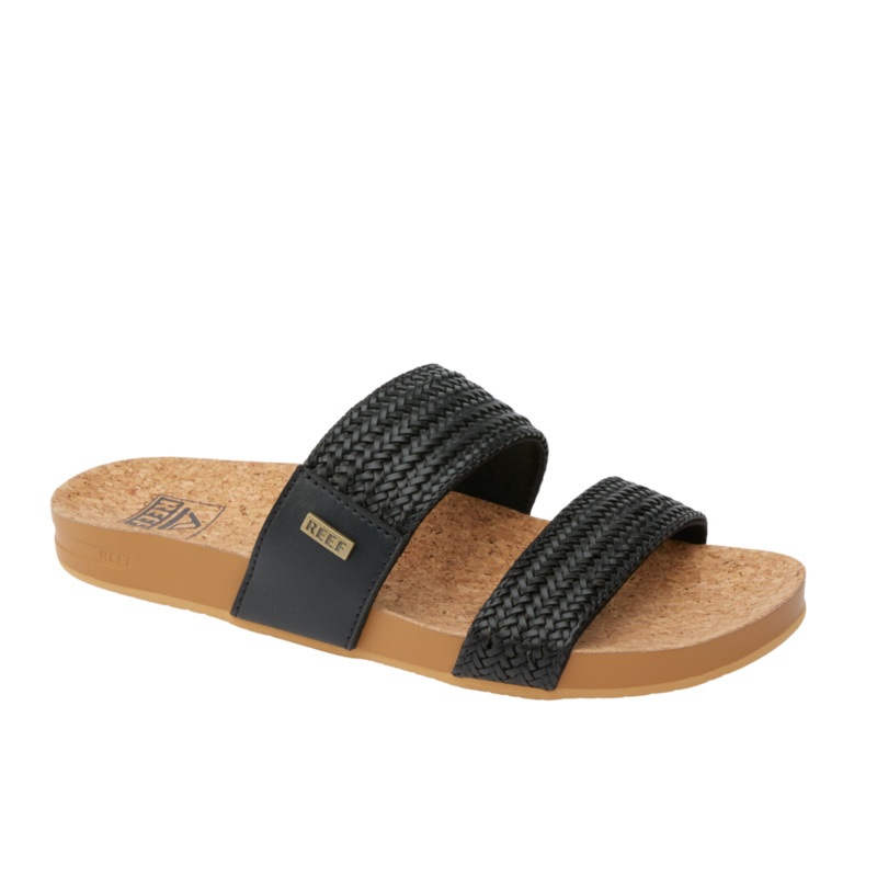 REEF Vista Braid II Sandal-Black/Cork