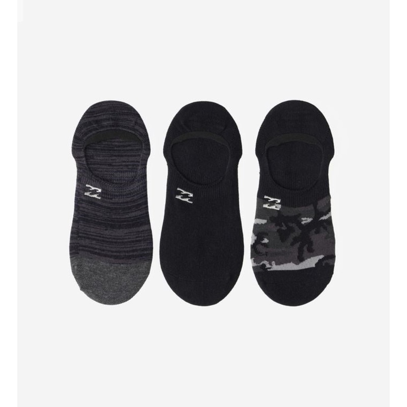 Billabong All Day Tie Dye No Show Socks-Black