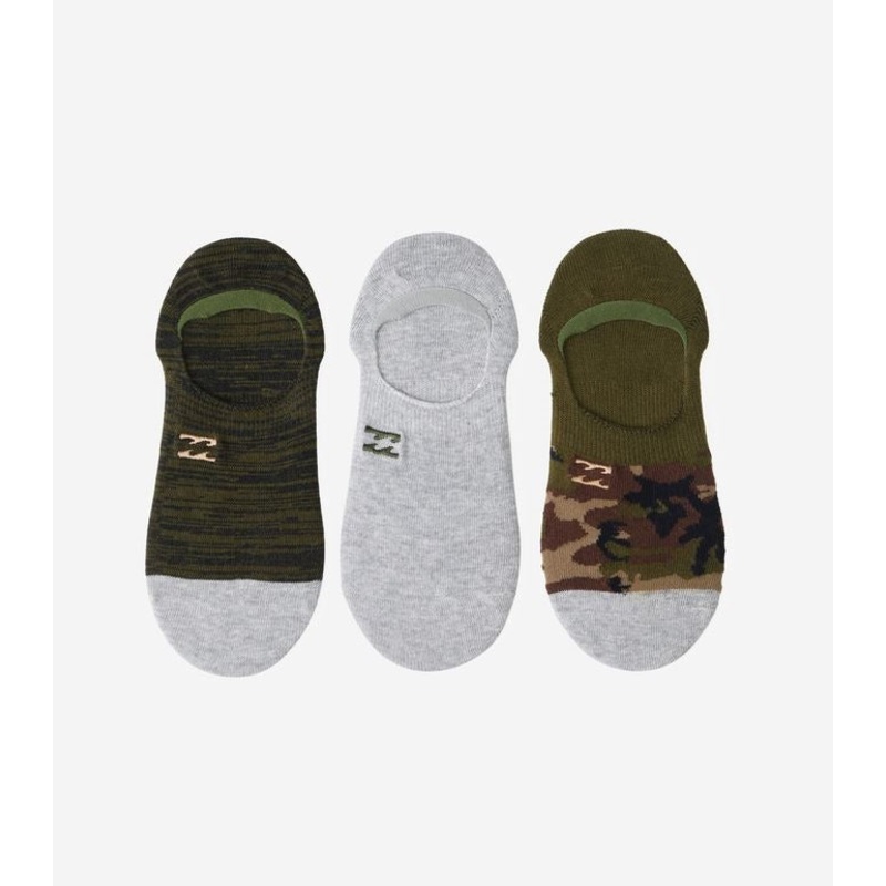 Billabong Camo No Show Socks-Green