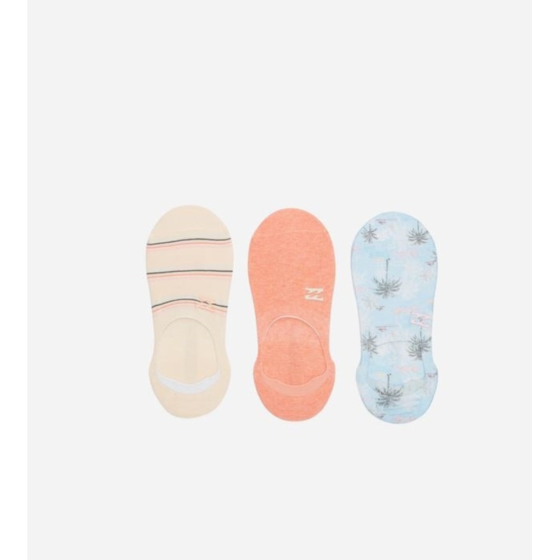 Billabong Safari Nights No Show Socks-Light Blue