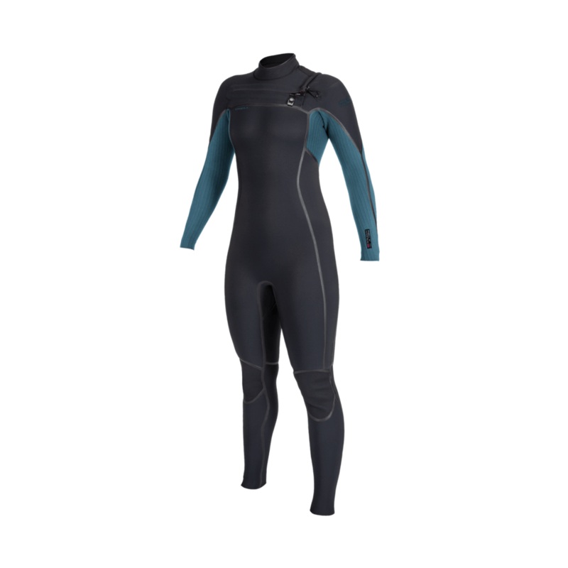 O’Neill Wmn’s Hyperfreak Fire 4/3+ CZ Wetsuit-Blk/Tidepool
