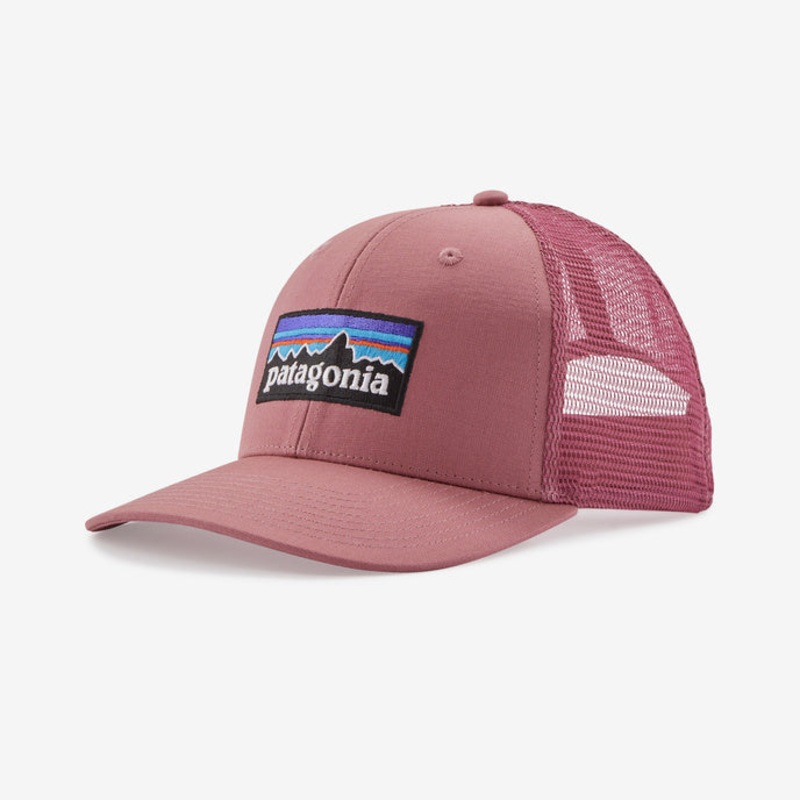 Patagonia P-6 Logo Trucker Hat-Light Star Pink