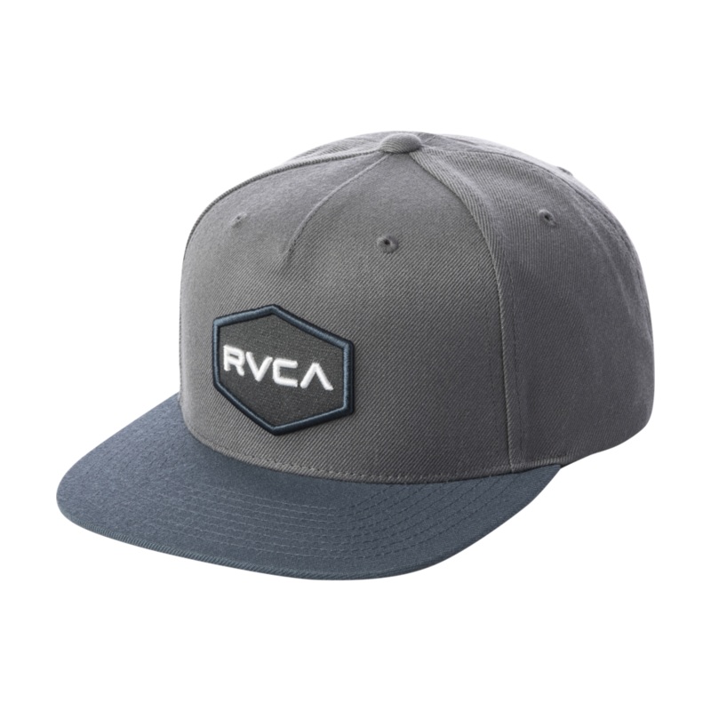 RVCA Commonwealth Snapback Hat-Grey Blue