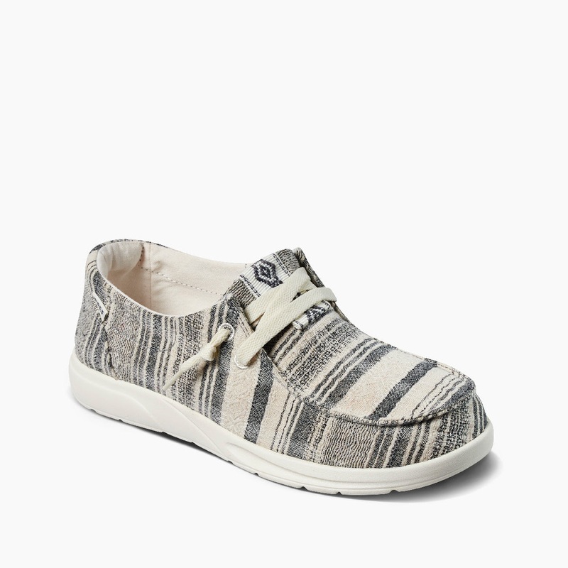 REEF Cushion Coast Shoe-Black Stripe