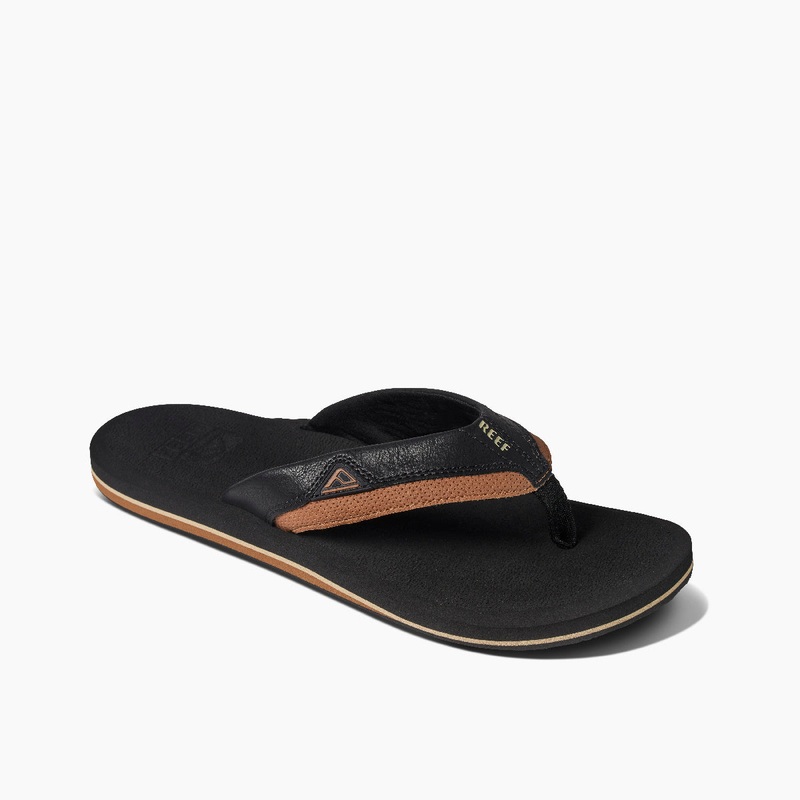 REEF Cushion Dawn Sandal-Black/Tan
