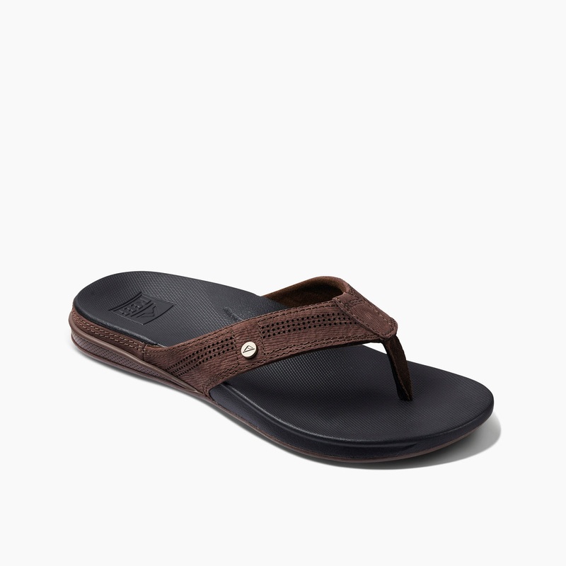 REEF Cushion Lux Sandal-Black/Brown