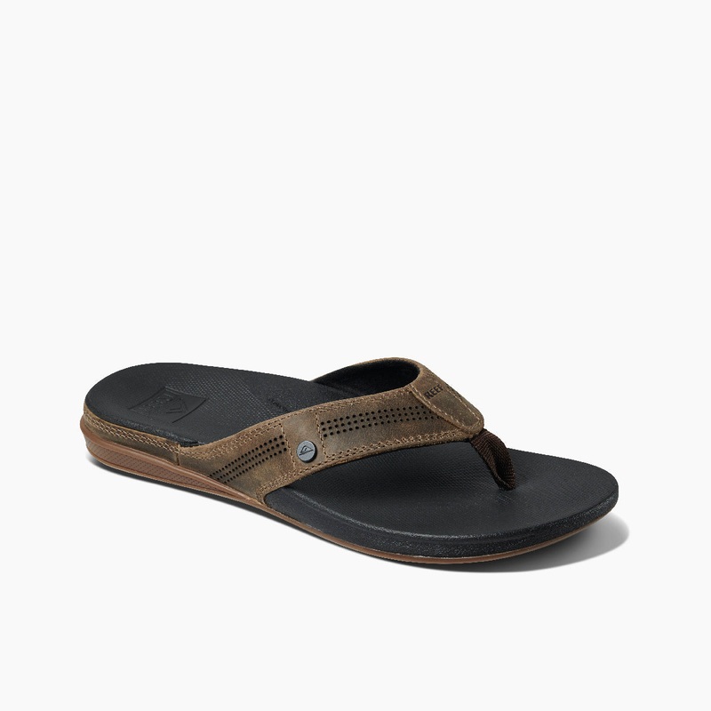 REEF Cushion Lux Sandal-Tan/Black