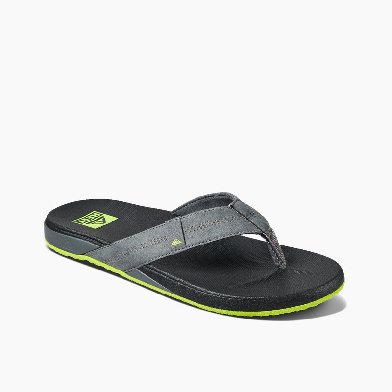 REEF Cushion Phantom Sandal-Black/Lime